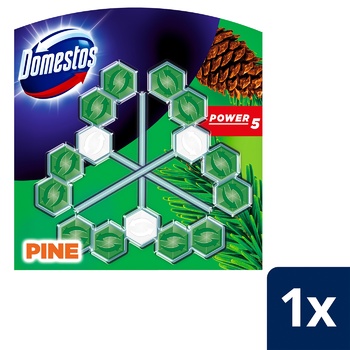 Domestos Power 5 Pine Toilet Block 3pcs - buy, prices for Auchan - photo 3