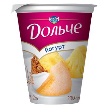 Йогурт Дольче ананас-диня 3,2% 280г - купити, ціни на NOVUS - фото 1