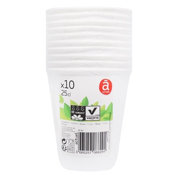 Actuel Eco Glass 250ml 10pcs - buy, prices for Auchan - photo 1
