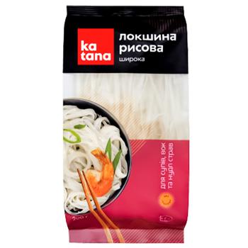 Макаронные изделия Katana Лапша рисовая широкая 200г - купить, цены на МегаМаркет - фото 1