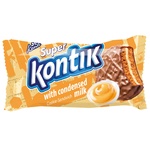 Печенье-сэндвич Konti Super Kontik со вкусом сгущенного молока в глазури 90г
