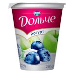 Йогурт Дольче Черника-Яблоко 3,2% 280г