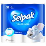 Туалетная бумага Selpak Super Soft белая 3-слойная 32шт