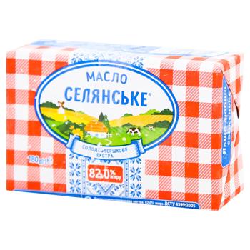 Масло Селянське Экстра сладкосливочное 82% 180г - купить, цены на NOVUS - фото 1