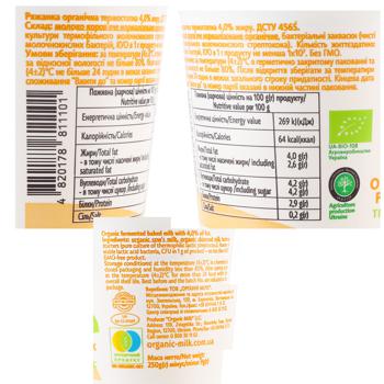 Organic Milk Organic Thermostatic Ryazhenka 4% 250g - buy, prices for Auchan - photo 2