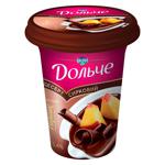 Десерт сирковий Дольче з наповнювачами персик та шоколад 3,4% 300г