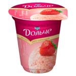 Dolche Strawberry with Cream Flavored Aerated Cottage Cheese Dessert 3.4% 170g