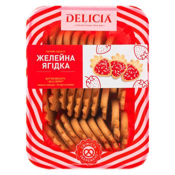 Delicia Zheleyna Yagidka Strawberry Flavored Cookies 300g - buy, prices for NOVUS - photo 3