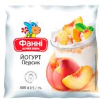 Йогурт Фанні персик 1% 400г