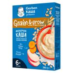 Каша Gerber Grain&Grow молочна вівсяно-пшенична з яблуком та морквою 240г