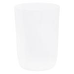 Auchan glass plastic white 9.7cm