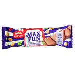 Шоколад молочный Корона Max Fun со взрывной карамелью, мармеладом и печеньем 38г