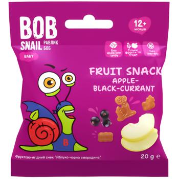 Bob Snail Apple-Black Currant Fruit Snack 20g - buy, prices for NOVUS - photo 1