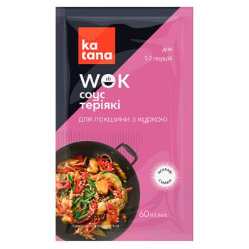 Соус Katana Wok Теріякі для локшини з куркою 60мл - купити, ціни на МегаМаркет - фото 1