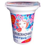 Сметана Слов'яночка 15% 300г