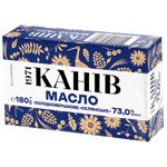 Масло Канів Селянське сладкосливочное 73% 180г