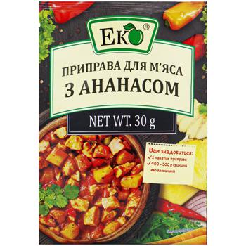 Приправа Еко для м'яса з ананасом 30г - купити, ціни на NOVUS - фото 1