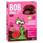 Цукерки Bob Snail яблучно-малинові в чорному шоколаді 60г