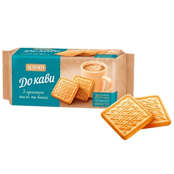 Roshen Do Kavy Cookies with Butter and Vanilla Flavor 185g - buy, prices for NOVUS - photo 1