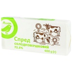 Спред Auchan солодковершковий 72,5% 400г