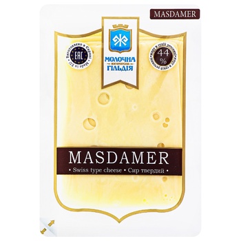 Сыр Молочная Гильдия Maasdamer твердый 150г - купить, цены на Auchan - фото 1