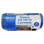Fantasy Biodegradable Garbage Bags with Handles 35l 30pcs