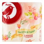 Туалетний папір Auchan целюлозний 3-шаровий 4шт