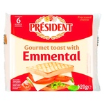 Сир плавлений President Emmental для тостів 40% 120г