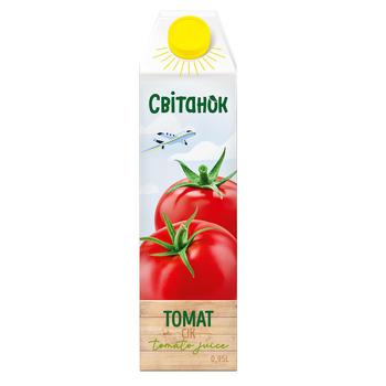 Сок Свитанок томатный с мякотью 0,95л - купить, цены на Auchan - фото 1