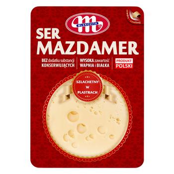 Сир Mlekovita Маасдамер нарізаний 45% 150г - купити, ціни на NOVUS - фото 1